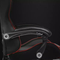 Chaise de gaming avec repose-pieds et oreiller de massage lombaire ergonomique en cuir PU - GTRACING