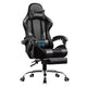 Chaise de gaming avec repose-pieds et oreiller de massage lombaire ergonomique en cuir PU - GTRACING