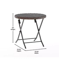 Ensemble bistrot pliant trois pièces Flash Furniture Rouen en rotin PE avec structures métalliques pour usage intérieur et extérieur