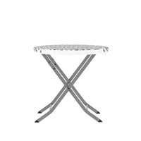 Ensemble bistrot pliant trois pièces Flash Furniture Rouen en rotin PE avec structures métalliques pour usage intérieur et extérieur