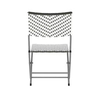 Ensemble bistrot pliant trois pièces Flash Furniture Rouen en rotin PE avec structures métalliques pour usage intérieur et extérieur