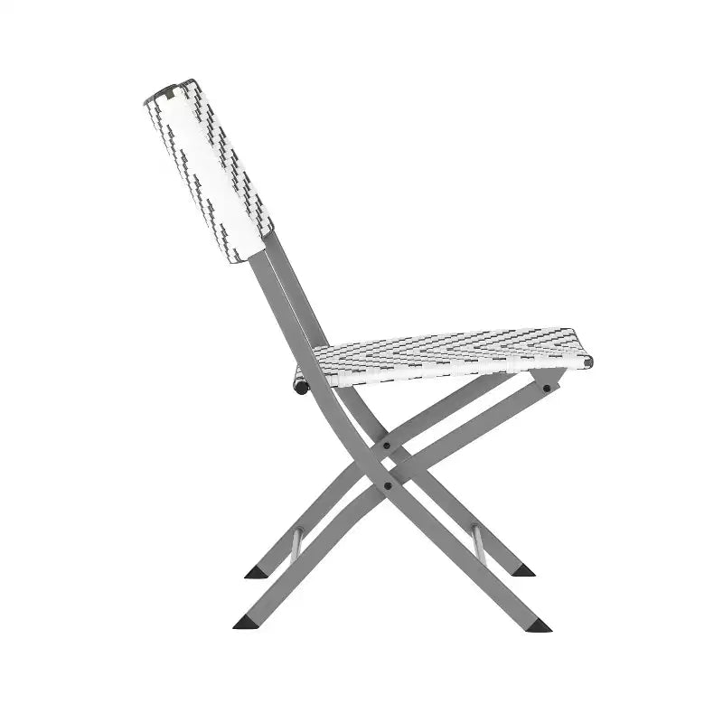 Ensemble bistrot pliant trois pièces Flash Furniture Rouen en rotin PE avec structures métalliques pour usage intérieur et extérieur