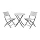 Ensemble bistrot pliant trois pièces Flash Furniture Rouen en rotin PE avec structures métalliques pour usage intérieur et extérieur