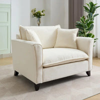 Fauteuil surdimensionné en tissu chenille