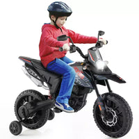 Costway Moto à enfourcher 12V Aprilia sous licence pour enfants, moto cross électrique avec lumière et musique