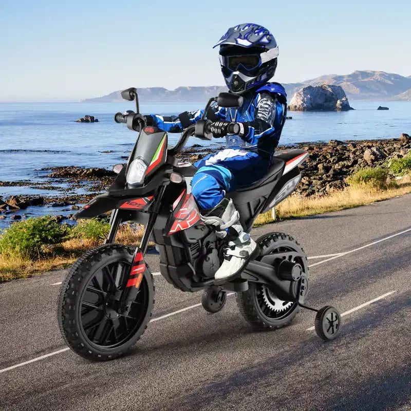 Costway Moto électrique pour enfants Aprilia 12 V avec lumière et musique