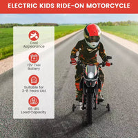 Costway Moto à enfourcher 12V Aprilia sous licence pour enfants, moto cross électrique avec lumière et musique
