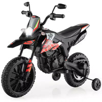 Costway Moto à enfourcher 12V Aprilia sous licence pour enfants, moto cross électrique avec lumière et musique
