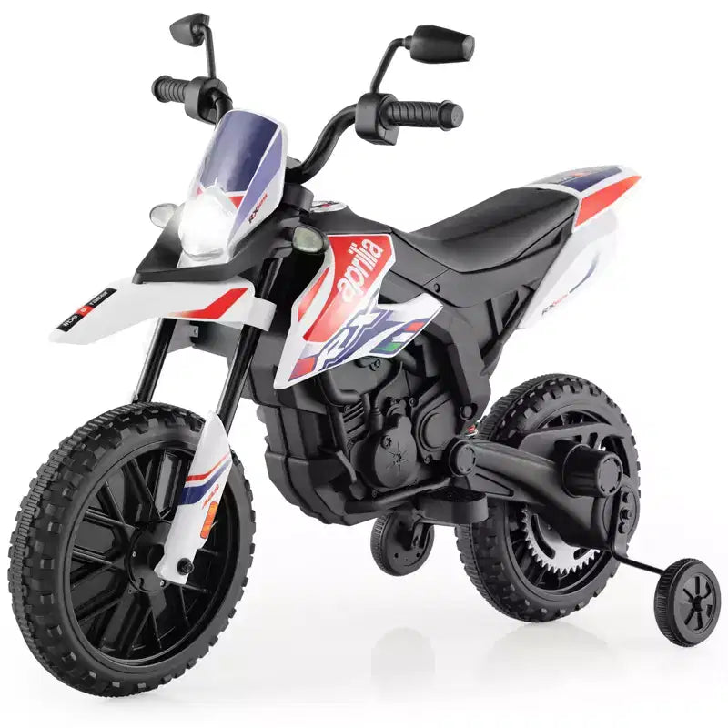 Costway Moto électrique pour enfants Aprilia 12 V avec lumière et musique