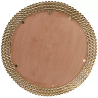 Miroir mural rond en métal avec perles - CosmoLiving by Cosmopolitan