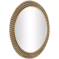 Miroir mural rond en métal avec perles - CosmoLiving by Cosmopolitan