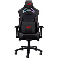 Chaise de jeu ASUS ROG Chariot RGB avec soutien lombaire en mousse à mémoire de forme, accoudoir réglable 4D, dossier inclinable, similicuir respirant