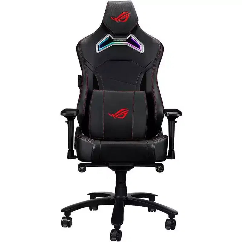 Chaise de jeu ASUS ROG Chariot RGB avec soutien lombaire en mousse à mémoire de forme, accoudoir réglable 4D, dossier inclinable, similicuir respirant