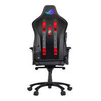 Chaise de jeu ASUS ROG Chariot RGB avec soutien lombaire en mousse à mémoire de forme, accoudoir réglable 4D, dossier inclinable, similicuir respirant