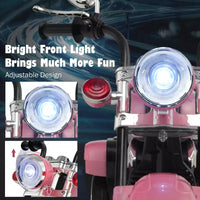 Moto électrique 3 roues 6V pour enfants Costway Bleu/Rose/Blanc/Rouge