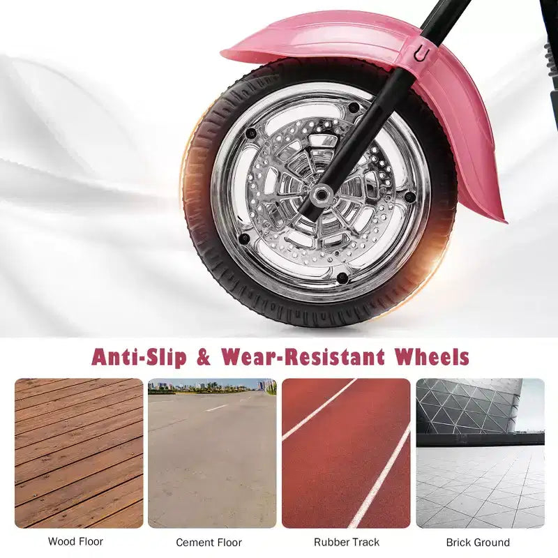 Moto électrique 3 roues 6V pour enfants Costway Bleu/Rose/Blanc/Rouge