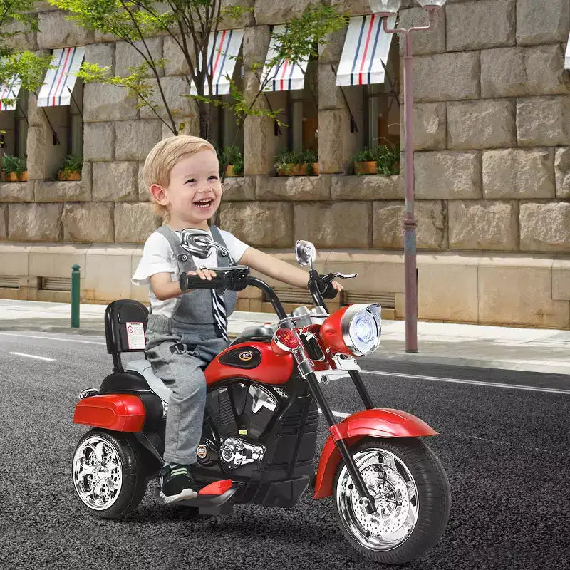 Moto électrique 3 roues 6V pour enfants Costway Bleu/Rose/Blanc/Rouge