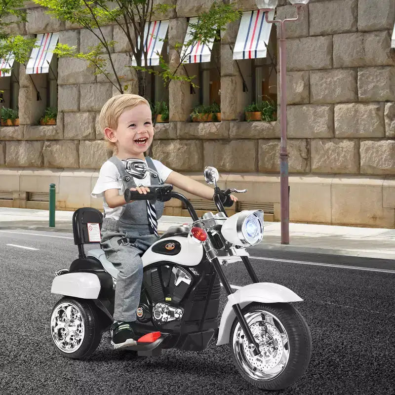 Moto électrique 3 roues 6V pour enfants Costway Bleu/Rose/Blanc/Rouge