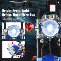 Moto électrique 3 roues 6V pour enfants Costway Bleu/Rose/Blanc/Rouge