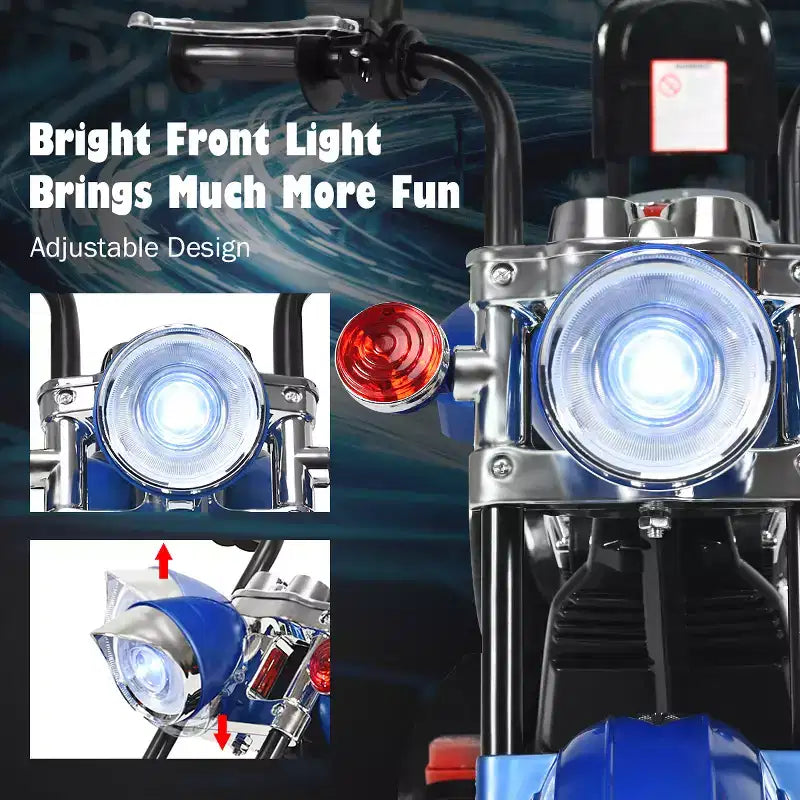 Moto électrique 3 roues 6V pour enfants Costway Bleu/Rose/Blanc/Rouge