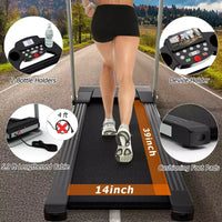 Tapis de course pliable Costway 2 CV, motorisé, 12 programmes prédéfinis et écran LCD Noir/Blanc