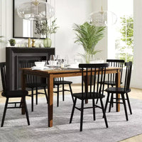 Flash Furniture Henry Table à manger en bois massif, qualité commerciale robuste, table rectangulaire en bois pour 6