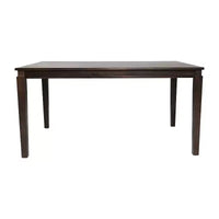 Flash Furniture Henry Table à manger en bois massif, qualité commerciale robuste, table rectangulaire en bois pour 6