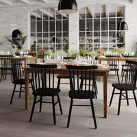 Flash Furniture Henry Table à manger en bois massif, qualité commerciale robuste, table rectangulaire en bois pour 6