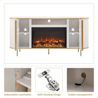70 Meuble TV moderne de luxe avec cheminée, Centre de divertissement, Console TV