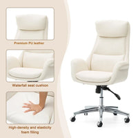 Chaise de bureau en similicuir - Pivotante - Plusieurs coloris