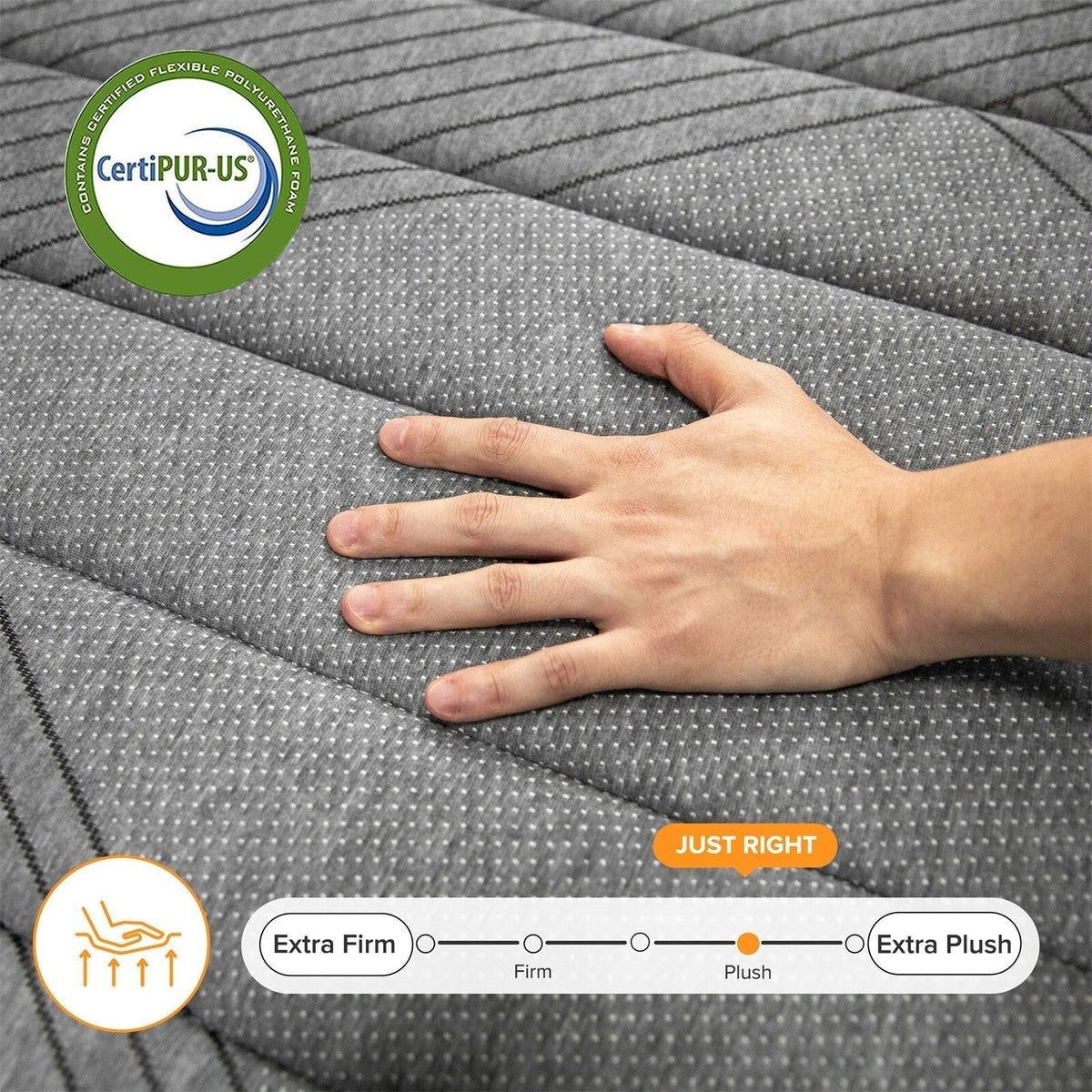 SweDrea Matelas hybride moelleux en mousse à mémoire de forme 8/12 po, rafraîchissant respirant avec CertiPUR-US, SGS et OEKO-TEX