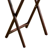 PJ Wood tables plateaux TV pliantes avec support de rangement compact, espresso, ensemble de 5 pieces - 36,38