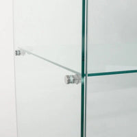 Vitrine en verre à double porte avec 5 étagères