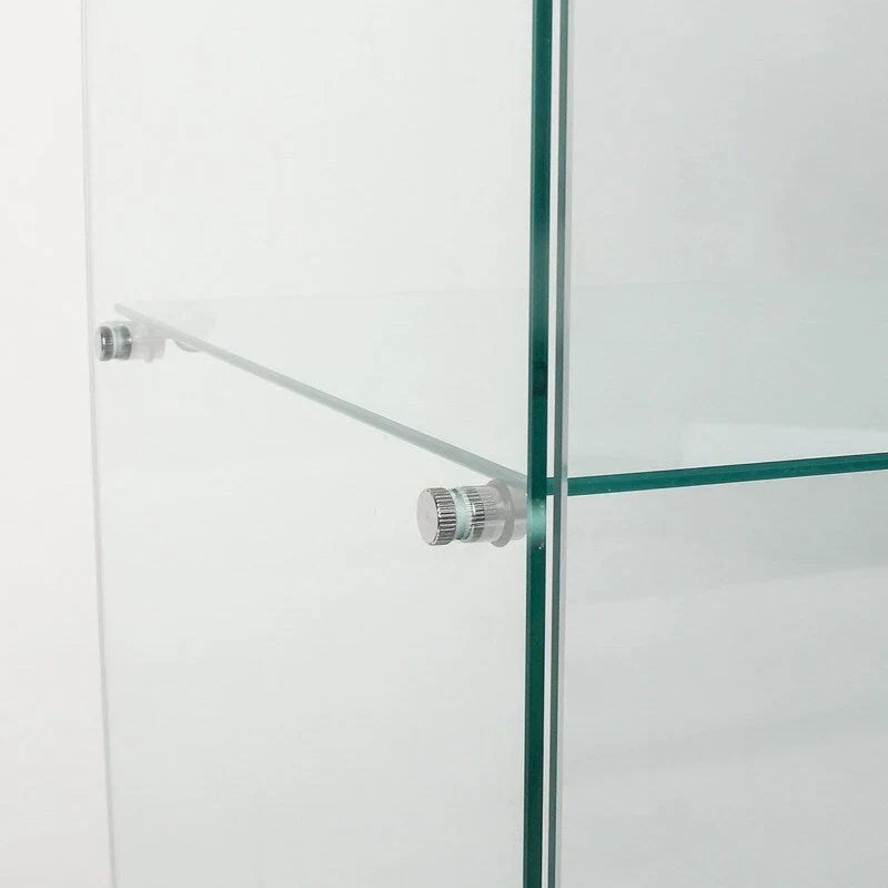 Vitrine en verre à double porte avec 5 étagères