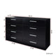 Commode double à 8 tiroirs, peu encombrante