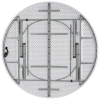 Table pliante d'événement ronde en plastique pliable en deux de 6 pieds avec poignée