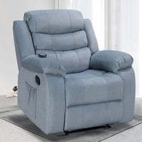 Fauteuil Inclinable Moelleux avec Fonction Massage et Chaleur
