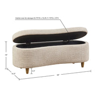 Banc de rangement rabattable INK+IVY Bailey Taupe Boucle