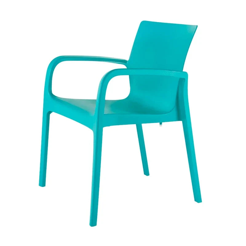 Fauteuil de salle à manger empilable toutes saisons Alissa en résine, lot de 2