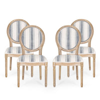 Chaises de salle à manger en tissu de style campagnard français - NH419413