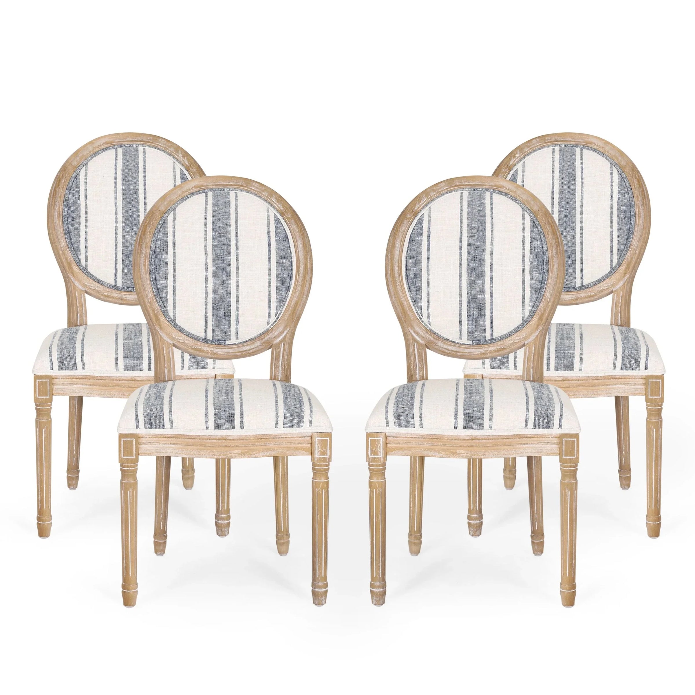 Chaises de salle à manger en tissu de style campagnard français - NH419413