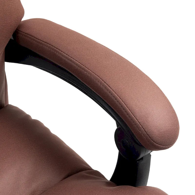 Vinsetto Chaise de bureau de massage inclinable chauffante à vibration en microfibre