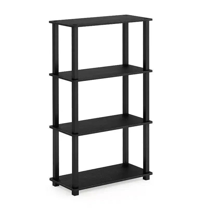Furinno Étagère Ouverte Décorative à 4 Niveaux, Étagère de Présentation Polyvalente, Americano