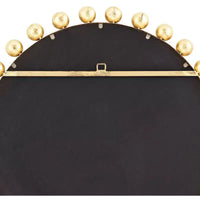 Miroir mural décoratif rond Uttermost - Bord sphérique moderne - Cadre en feuille d'or métallisé 33" de large pour salle de bain, chambre à coucher