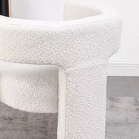 Ensemble de 2 fauteuils rembourrés en tissu bouclette à accoudoirs carrés de 71 cm de large - Kinwell