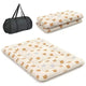 Costway Matelas futon Full / King / Queen / Twin, tapis de sol japonais, housse lavable, sac de transport, ours brun