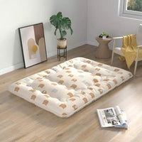 Costway Matelas futon Full / King / Queen / Twin, tapis de sol japonais, housse lavable, sac de transport, ours brun