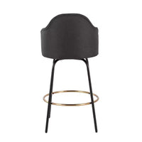 Lot de 2 tabourets de bar à hauteur de comptoir Ahoy en polyester/métal – LumiSource