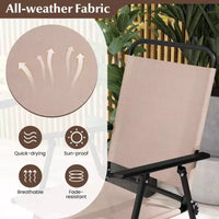 Costway Ensemble bistro de patio 3 pièces - Chaises pliantes, table de bar ronde avec trou pour parasol de 1,6'', jardin