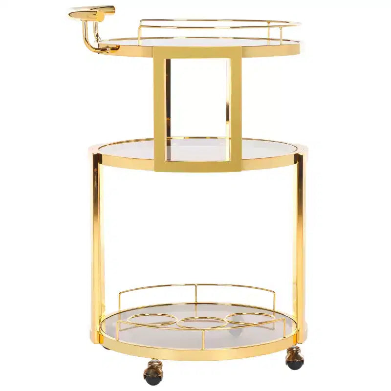 Chariot de bar rond 3 niveaux Rio - BCT8002 - Safavieh